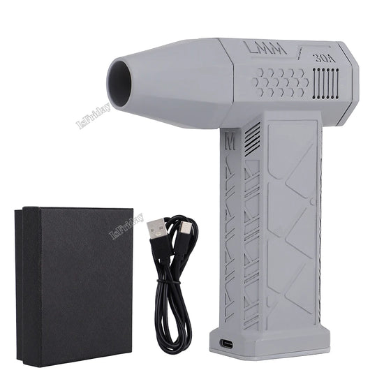 Mini Turbo Jet Fan 130000RPM Wind Speed 52M/S Brushless Motor Handheld Duct Fan High-Performance Cyclone Turbo Electric Blower